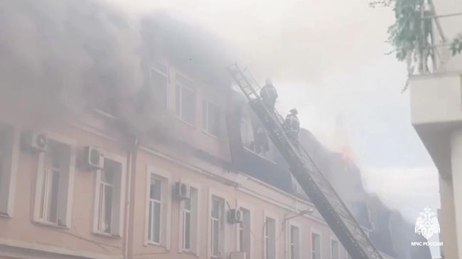 Ликвидация пожара в Алуште