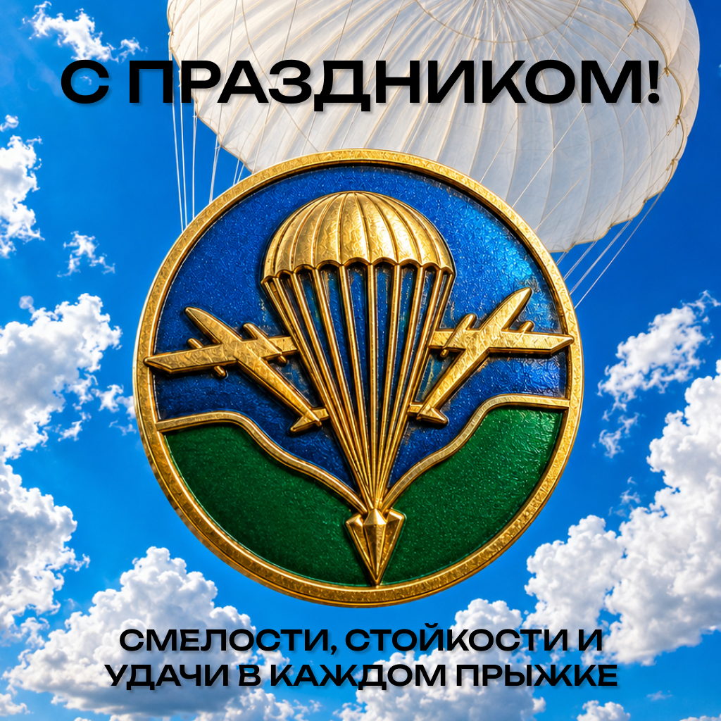 Патриотичная открытка с Днем ВДВ для настоящих героев Патриотичная открытка с Днем ВДВ для настоящих героев - РИА Новости, 1920, 30.07.2026