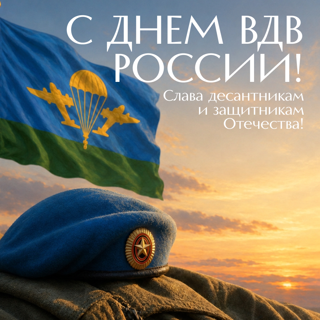 Красивая открытка с Днем ВДВ: поздравляем элиту войск! Красивая открытка с Днем ВДВ: поздравляем элиту войск! - РИА Новости, 1920, 30.07.2026