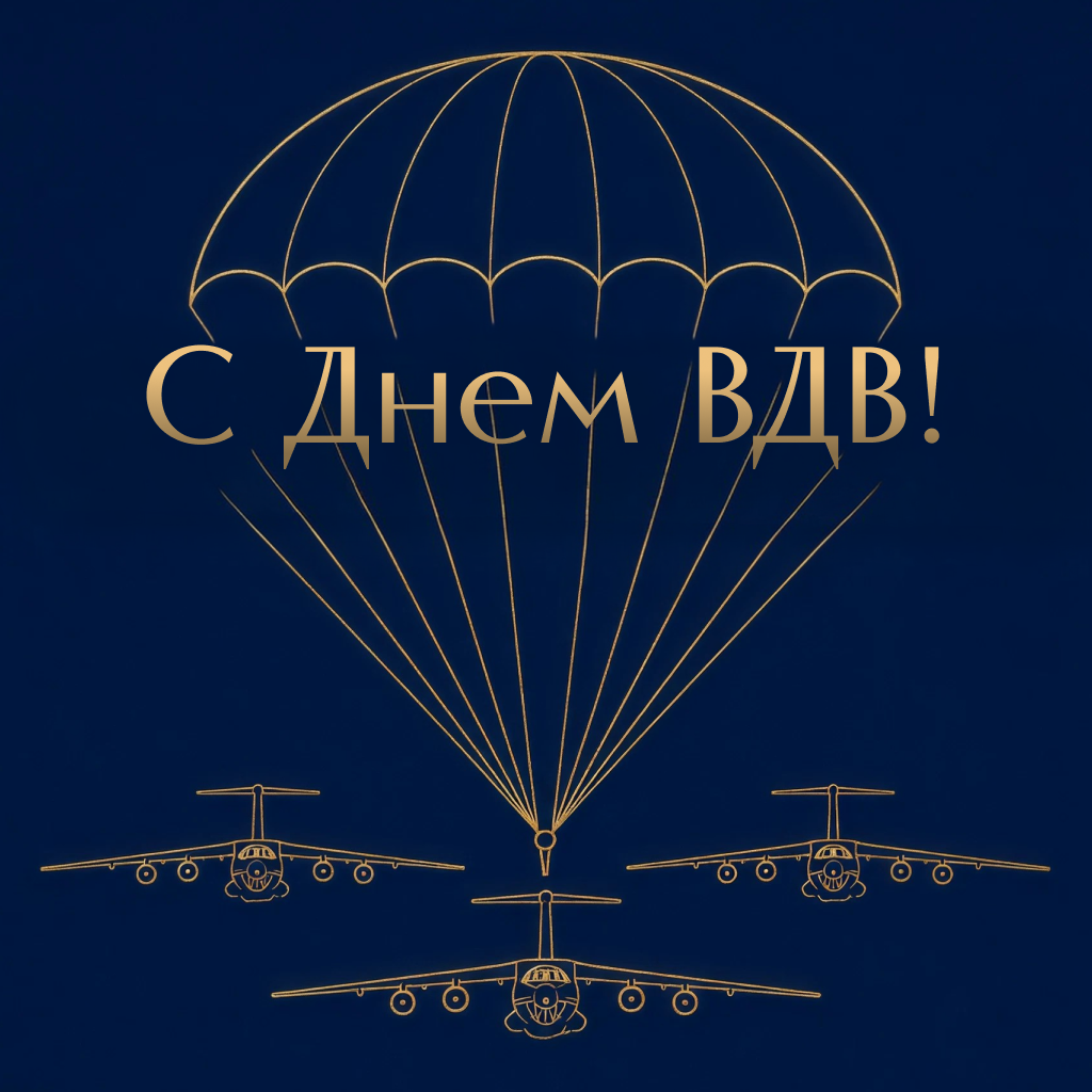 Лаконичная открытка с Днем ВДВ для любимых защитников Лаконичная открытка с Днем ВДВ для любимых защитников - РИА Новости, 1920, 30.07.2026