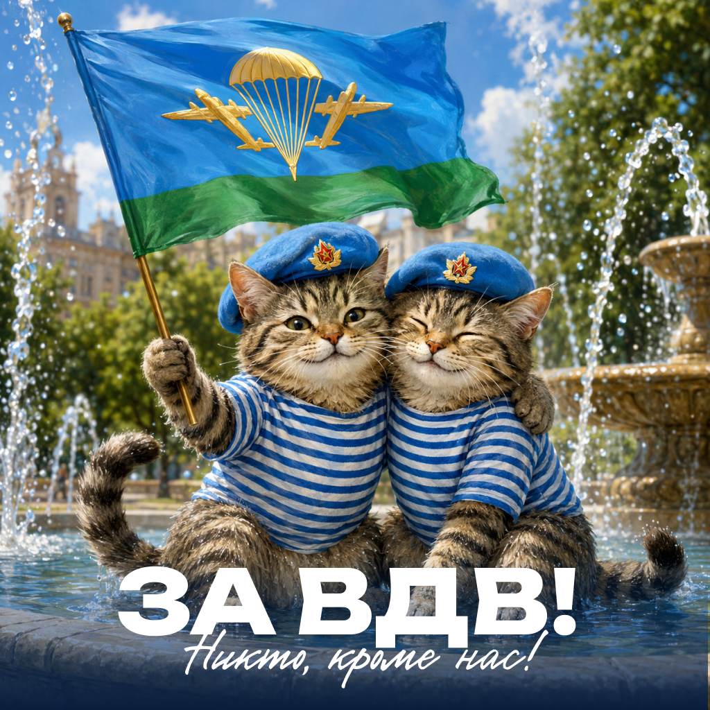 Прикольная открытка с Днем ВДВ — для тех, кто в берете! Прикольная открытка с Днем ВДВ — для тех, кто в берете! - РИА Новости, 1920, 30.07.2026