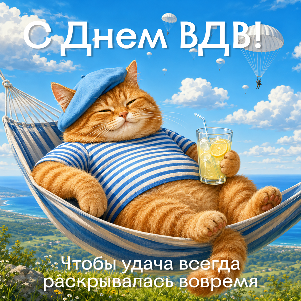 Забавная открытка с Днем ВДВ для отличного настроения Забавная открытка с Днем ВДВ для отличного настроения - РИА Новости, 1920, 30.07.2026