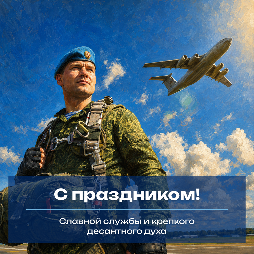 Открытка с Днем ВДВ: поздравляем наших отважных десантников Открытка с Днем ВДВ: поздравляем наших отважных десантников - РИА Новости, 1920, 30.07.2026