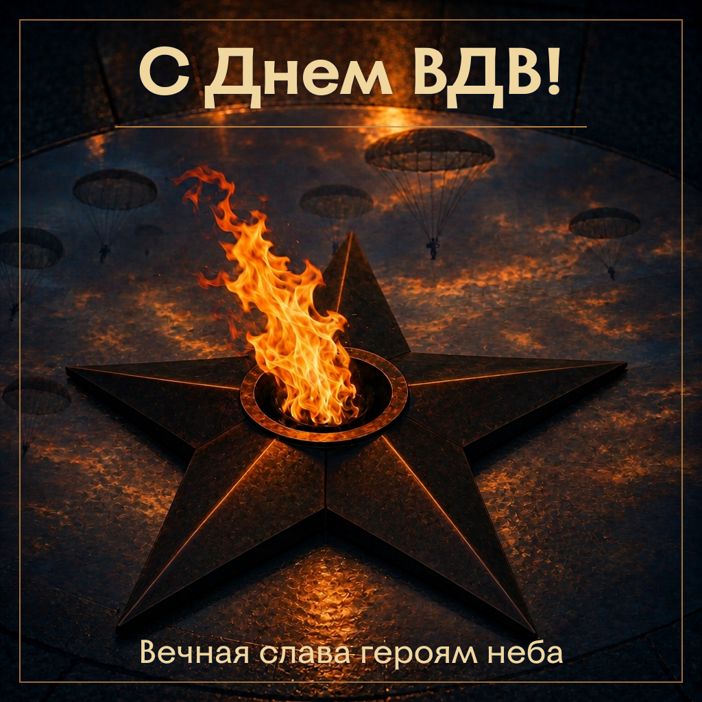 Памятная открытка с Днем ВДВ — вечная слава героям Памятная открытка с Днем ВДВ — вечная слава героям - РИА Новости, 1920, 30.07.2026