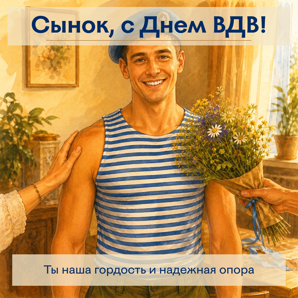 Теплая открытка с Днем ВДВ — сыну-десантнику Теплая открытка с Днем ВДВ — сыну-десантнику - РИА Новости, 1920, 30.07.2026