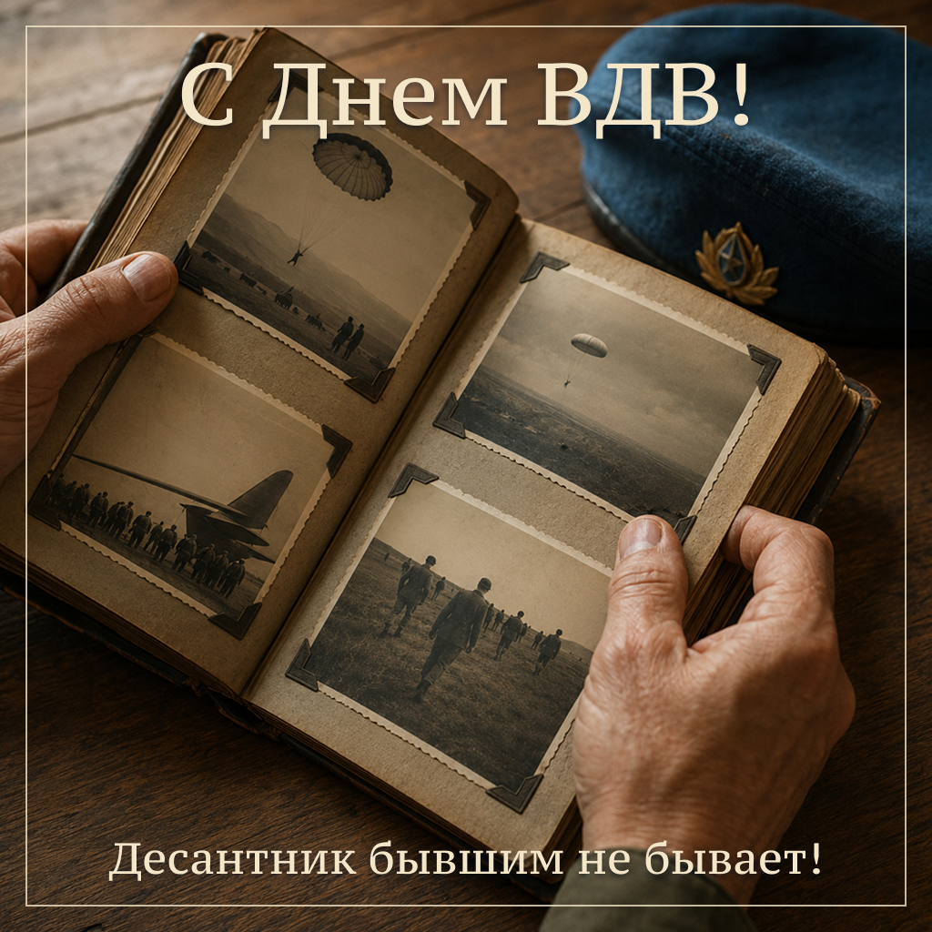 Открытка с Днем ВДВ: десантник бывшим не бывает! Открытка с Днем ВДВ: десантник бывшим не бывает! - РИА Новости, 1920, 30.07.2026