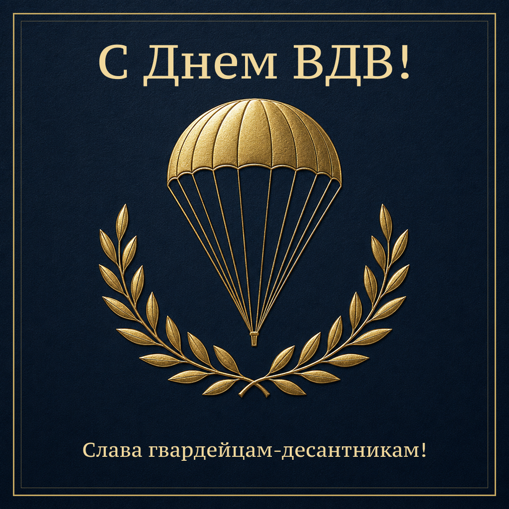 Торжественная открытка с Днем ВДВ — слава героям! Торжественная открытка с Днем ВДВ — слава героям! - РИА Новости, 1920, 30.07.2026