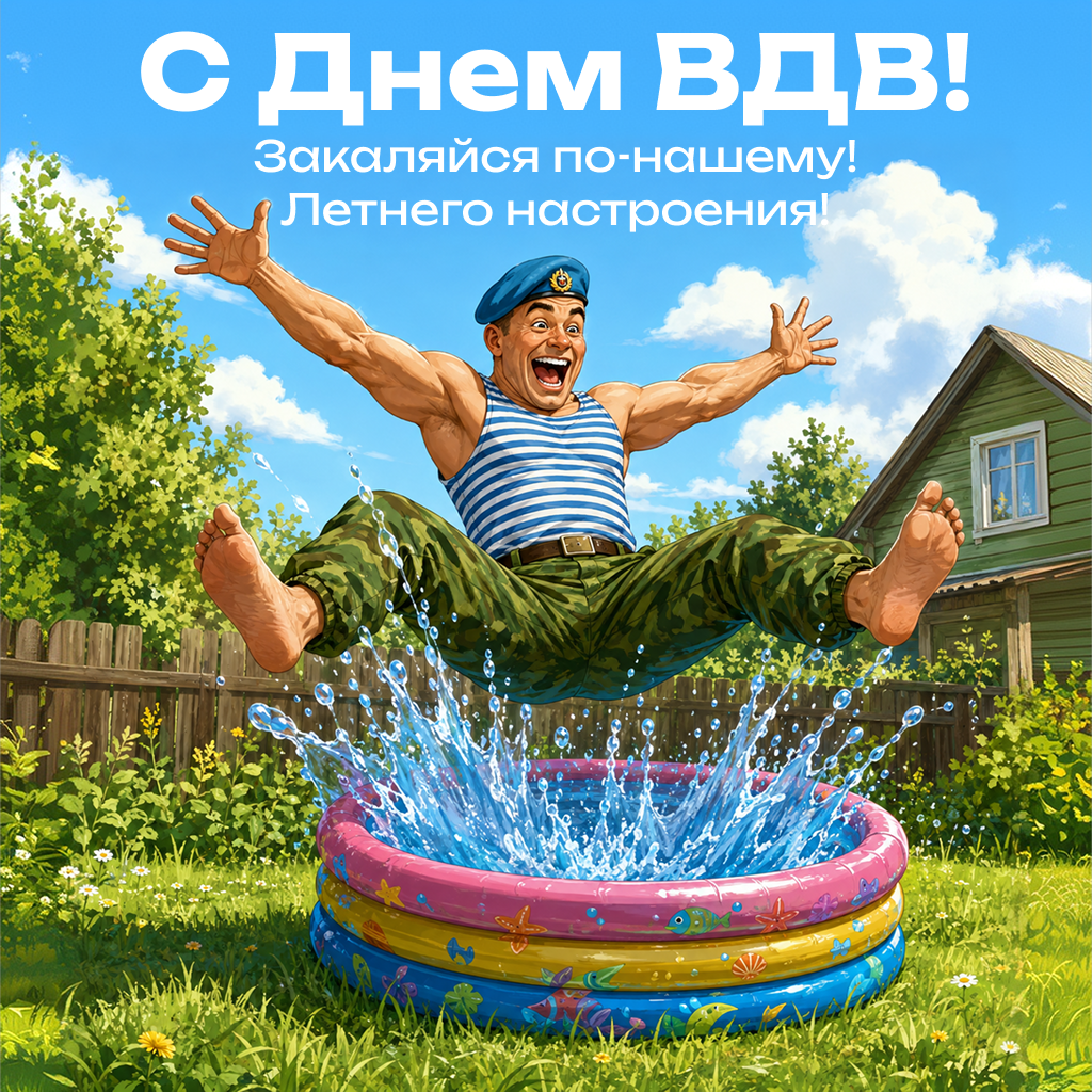 Смешная открытка с Днем ВДВ — поздравляем по-десантному! Смешная открытка с Днем ВДВ — поздравляем по-десантному! - РИА Новости, 1920, 30.07.2026