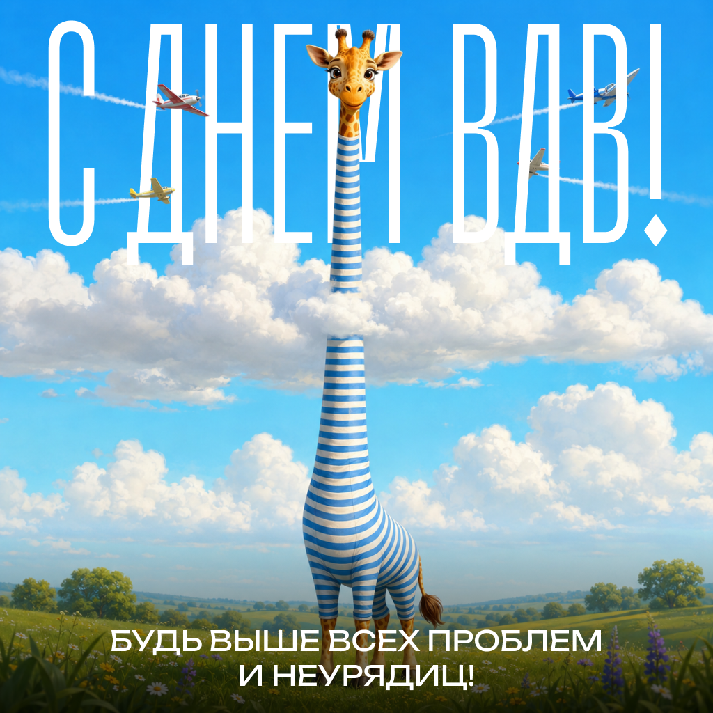 Необычная открытка с Днем ВДВ — будь выше всех! Необычная открытка с Днем ВДВ — будь выше всех! - РИА Новости, 1920, 30.07.2026