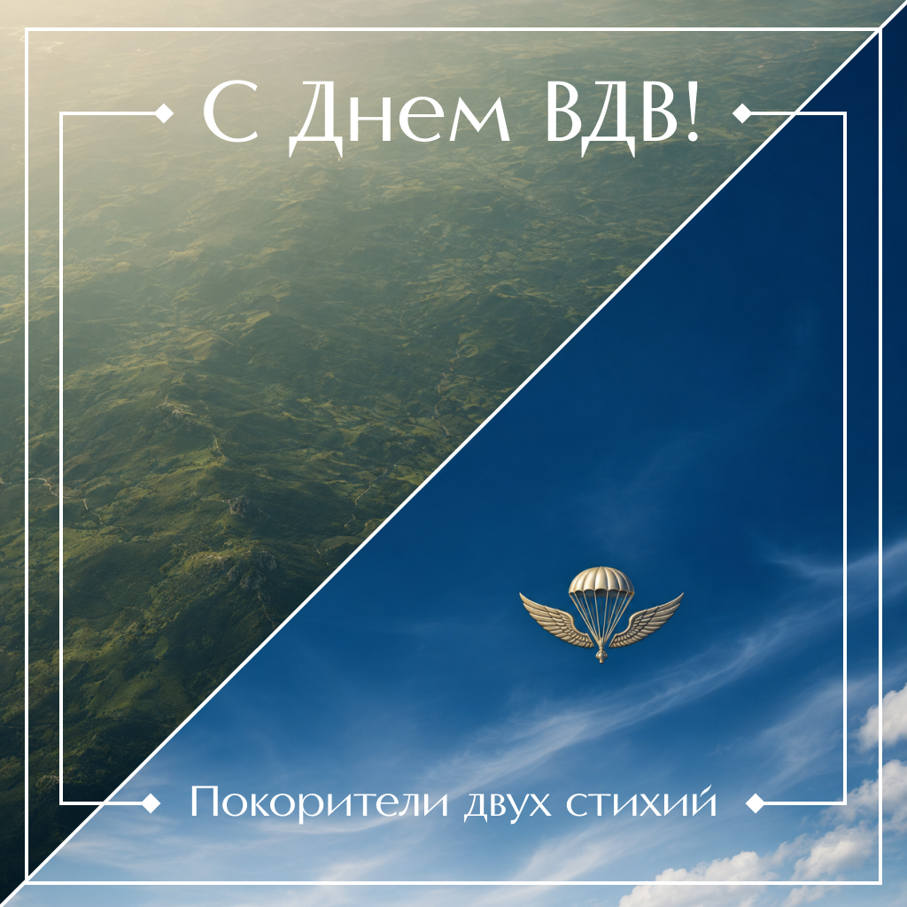 Эстетичная открытка с Днем ВДВ Эстетичная открытка с Днем ВДВ - РИА Новости, 1920, 30.07.2026