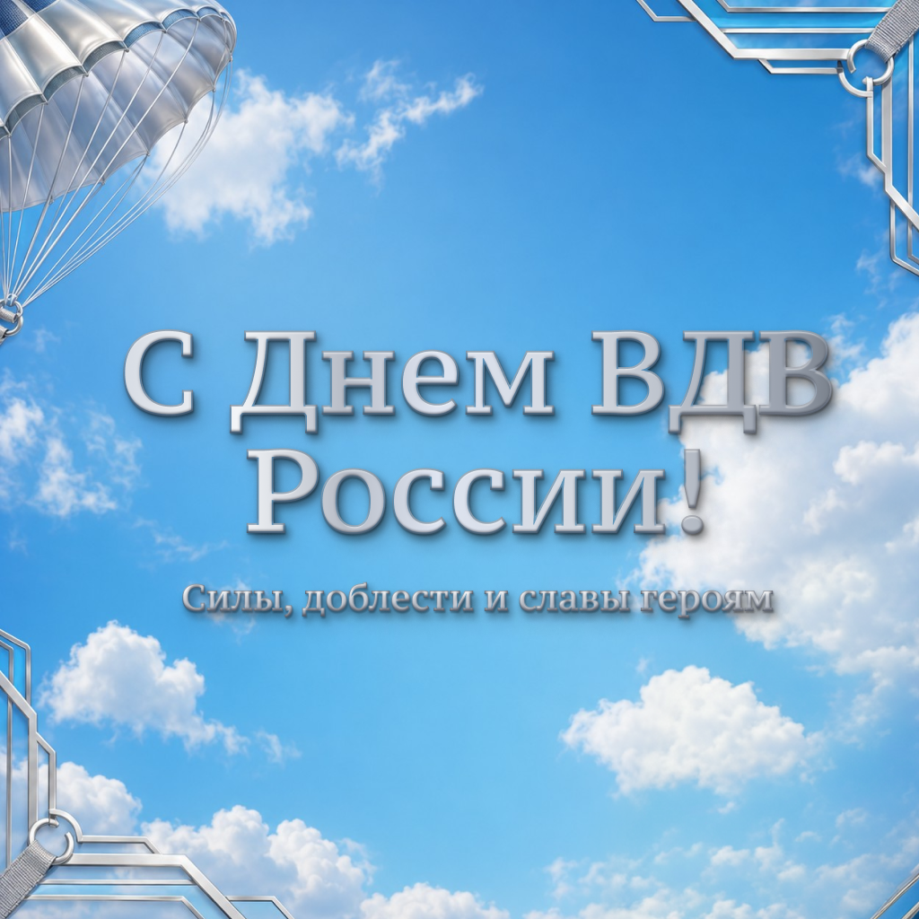 Элегантная открытка с Днем ВДВ — доблесть и слава Элегантная открытка с Днем ВДВ — доблесть и слава - РИА Новости, 1920, 30.07.2026