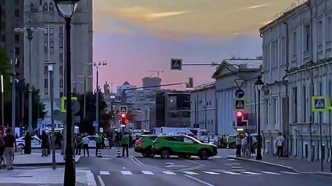 Обстановка в районе Кудринской площади, где произошел взрыв