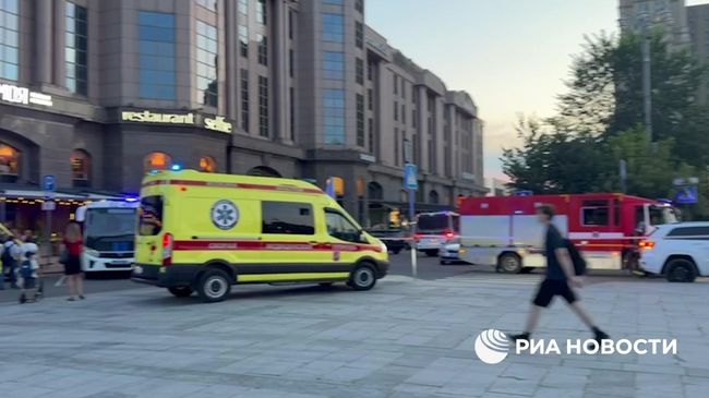 Кадры с места взрыва на Кудринской площади 
