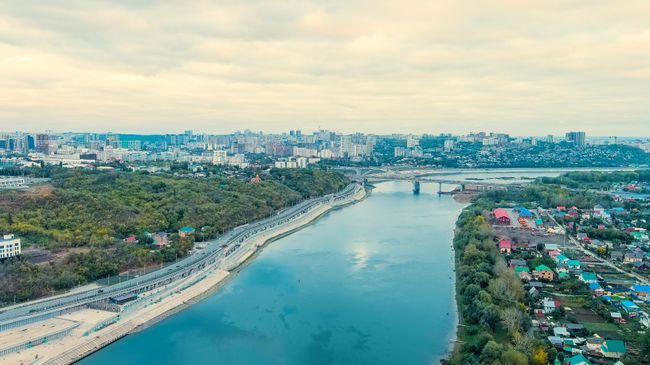 Вид на город Уфа