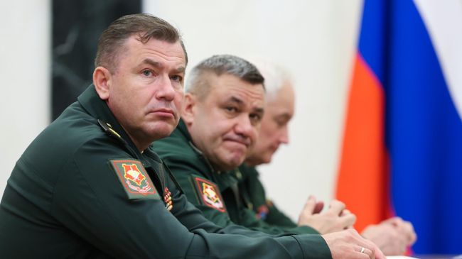Денис Лямин и Валерий Солодчук во время встречи с президентом России Владимиром Путиным