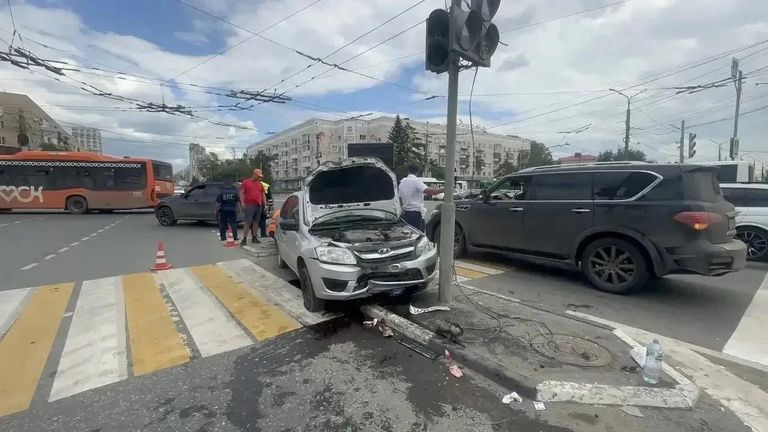 ДТП в Омске, в котором пострадали семь пешеходов ДТП в Омске, в котором пострадали семь пешеходов