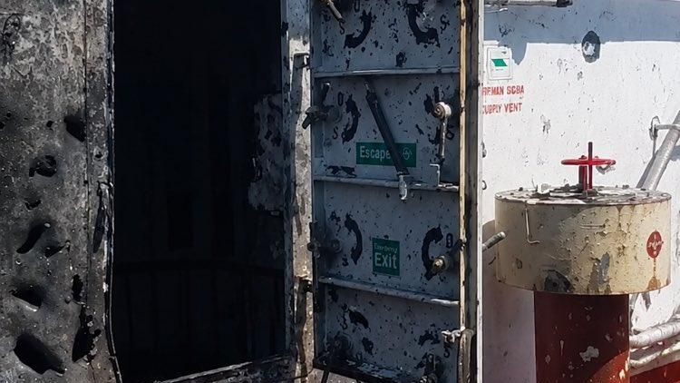 Последствия атаки БПЛА на турецкое судно MV Güllük у побережья порта Новороссийск Последствия атаки БПЛА на турецкое судно MV Güllük у побережья порта Новороссийск - РИА Новости, 1920, 07.08.2026