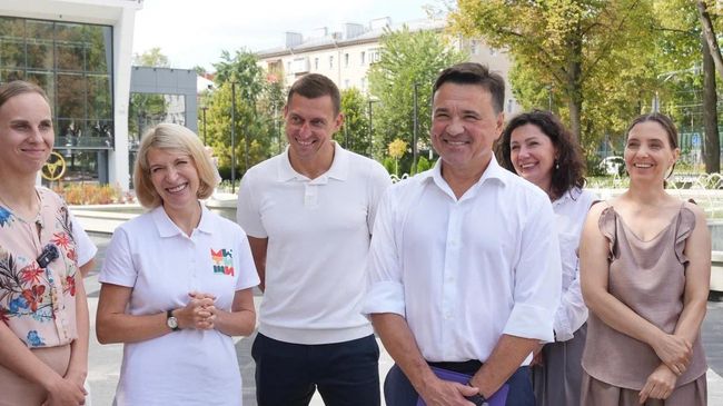 Губернатор Московской области Андрей Воробьев оценил объекты благоустройства в подмосковных Мытищах