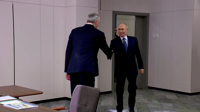 Встреча Путина с главой Новосибирской области Травниковым