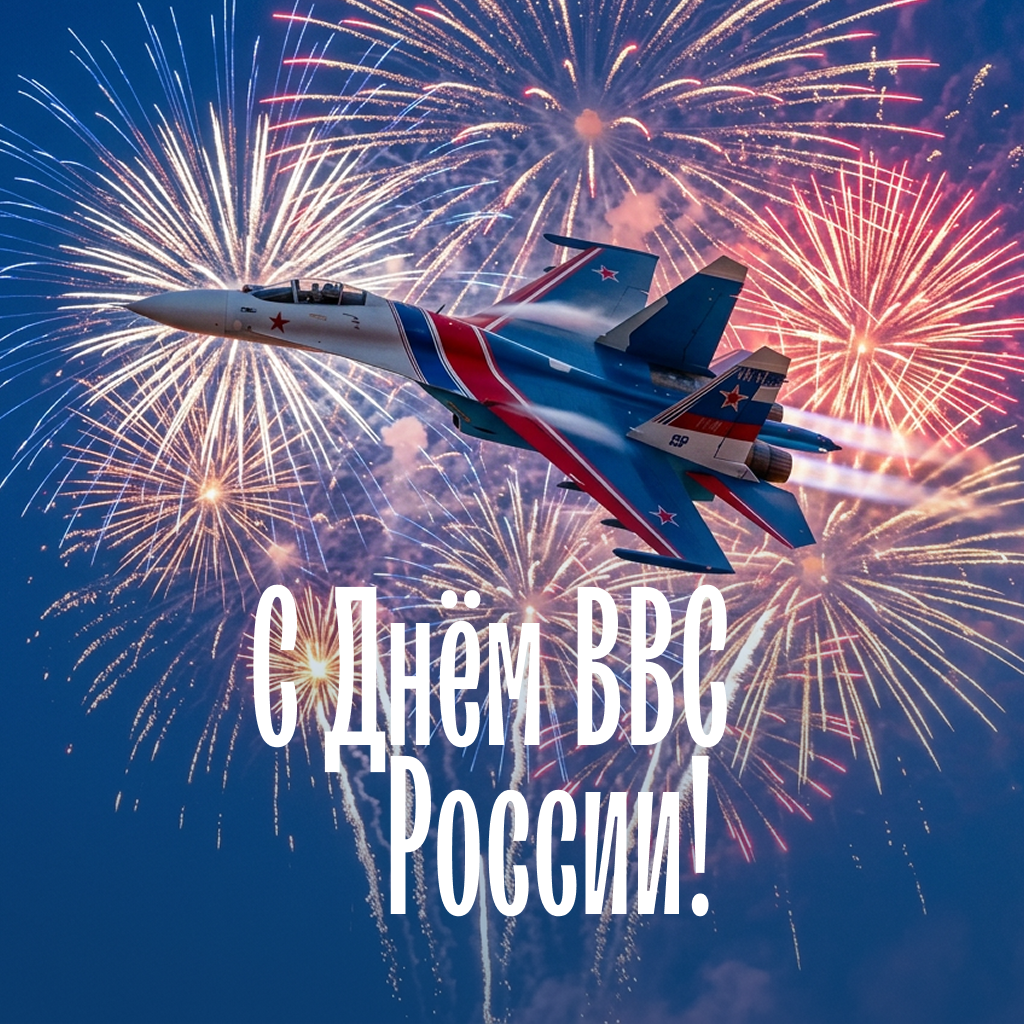 Открытка с Днем ВВС с праздничным оформлением Открытка с Днем ВВС с праздничным оформлением - РИА Новости, 1920, 11.08.2026