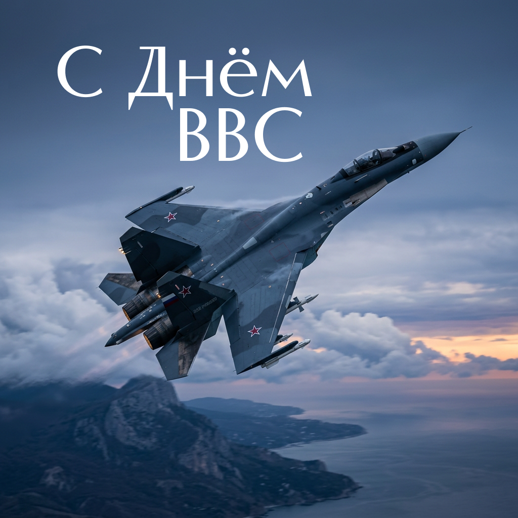 Стильная открытка с Днем ВВС с надписью Стильная открытка с Днем ВВС с надписью - РИА Новости, 1920, 11.08.2026