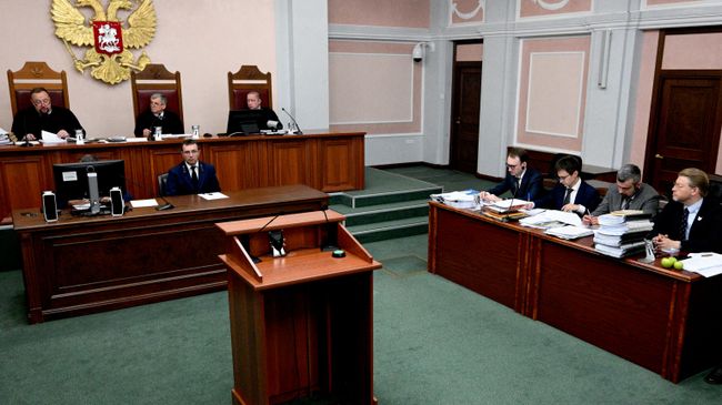 Заседание Верховного суда России по рассмотрению апелляционной жалобы партии Яблоко на решение ВС РФ о снятии списка ее кандидатов в депутаты Госдумы с выборов