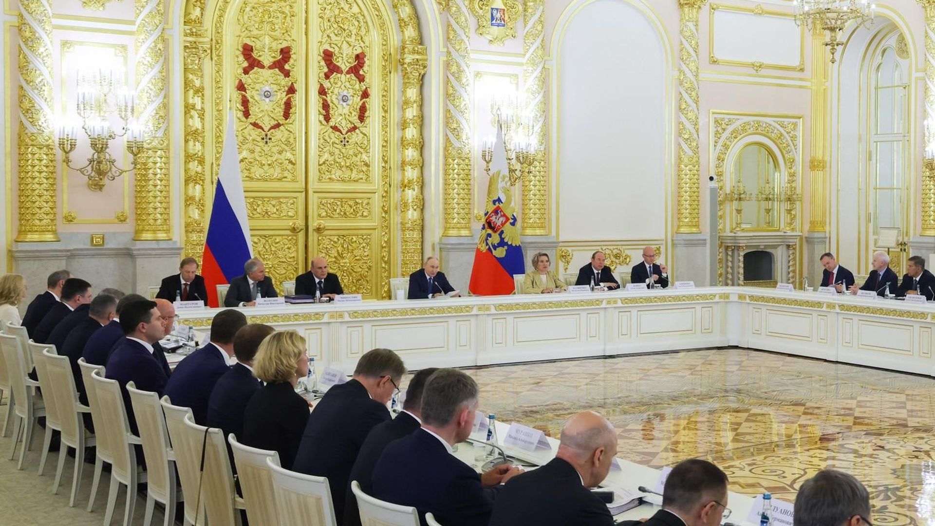 Президент РФ Владимир Путин проводит заседание Совета по стратегическому развитию и национальным проектам Президент РФ Владимир Путин проводит заседание Совета по стратегическому развитию и национальным проектам - РИА Новости, 1920, 19.08.2026