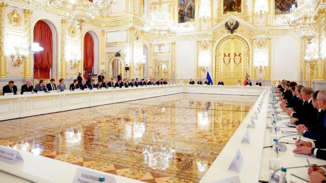 Президент РФ Владимир Путин проводит заседание Совета по стратегическому развитию и национальным проектам