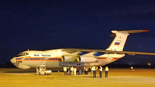 Ил-76 МЧС России, направленный в Сербию для тушения природных пожаров