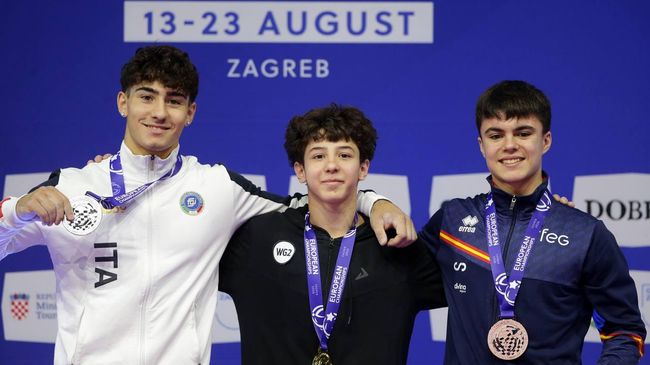 Российский гимнаст Радмир Мусаев завоевал золото юниорского чемпионата Европы по спортивной гимнастике в Загребе в упражнениях на кольцах