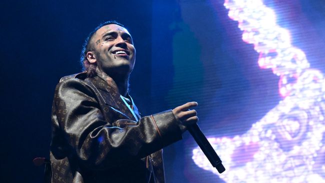Рэпер Lil Pump выступает на сольном концерте в концертном зале VK Stadium в Москве. 23 августа 2026