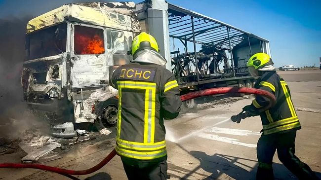 Фото, опубликованное Главным управлением ГСЧС Украины в Киеве