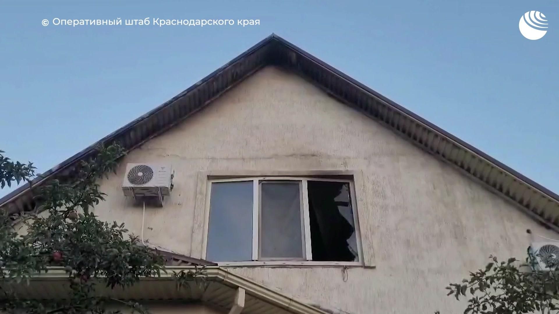 Кадры с места падения обломков БПЛА  - РИА Новости, 1920, 24.08.2026