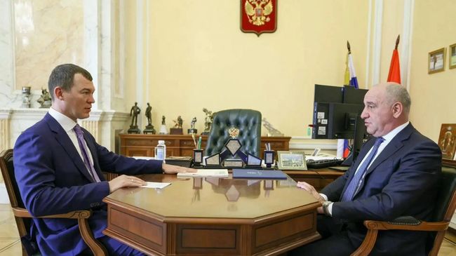 Министр спорта России Михаил Дегтярев и Глава Карачаево-Черкесской Республики Рашид Темрезов