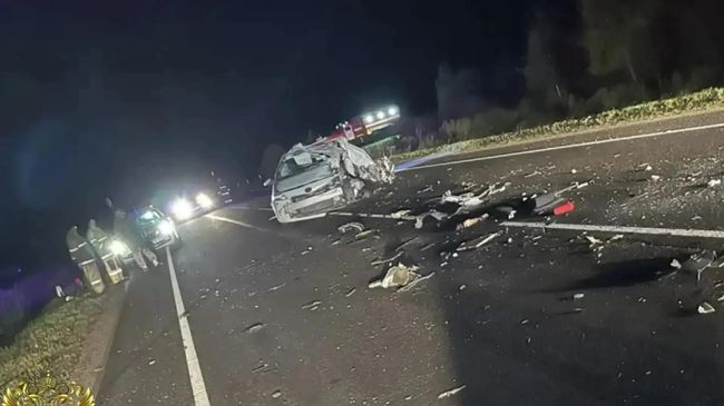 Последствия ДТП с участием трех автомобилей в Амурской области