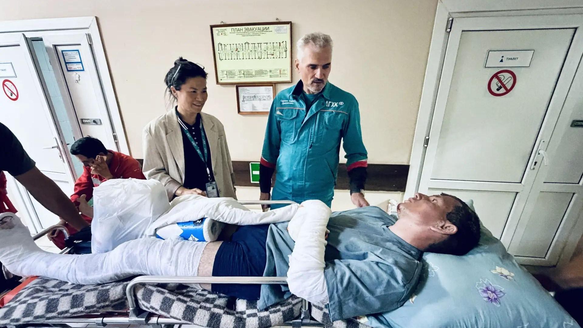 Сергей Сергеев в Свободненской городской больнице, где находятся пострадавшие при пожаре на Амурском ГХК Сергей Сергеев в Свободненской городской больнице, где находятся пострадавшие при пожаре на Амурском ГХК - РИА Новости, 1920, 25.08.2026