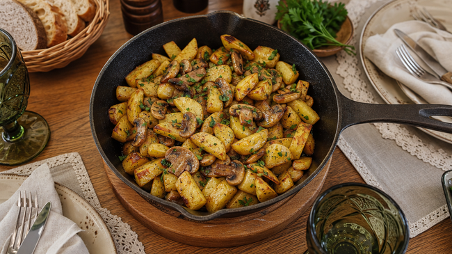 Жаренная картошка с грибами
