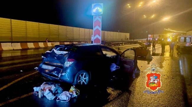 Последствия ДТП в городском округе Серпухов в Подмосковье. 31 августа 2026
