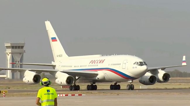 Прибытие Путина в Бишкек
