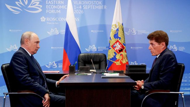Встреча Путина с губернатором Приморского края Кожемяко