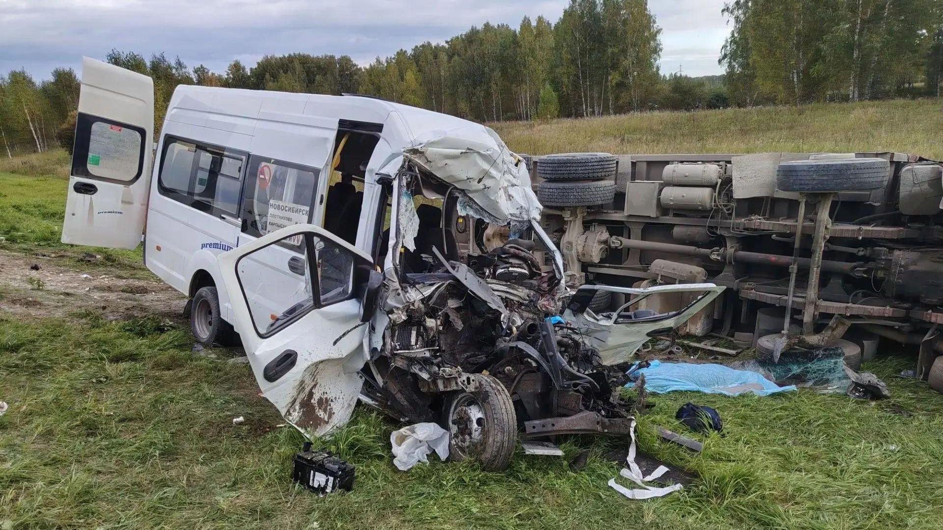 Последствия ДТП с участием микроавтобуса и грузовика в Новосибирской области Последствия ДТП с участием микроавтобуса и грузовика в Новосибирской области - РИА Новости, 1920, 07.09.2026