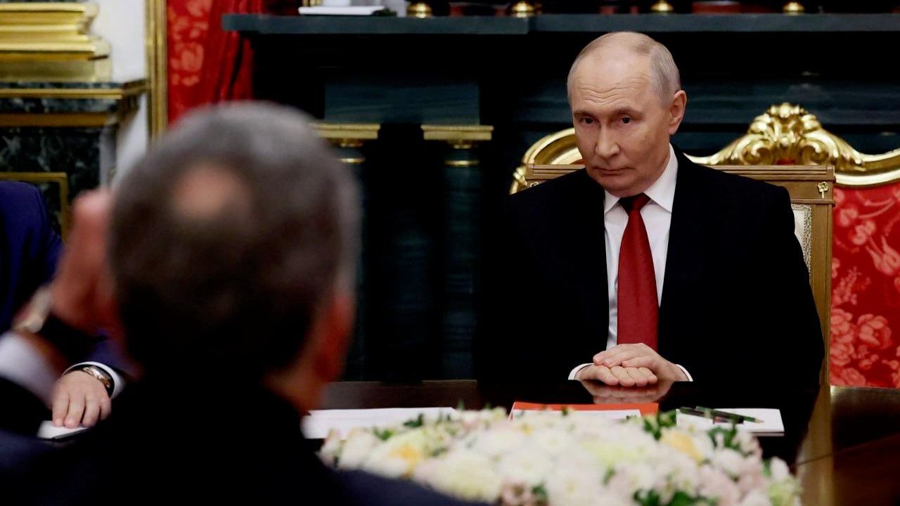 Президент России Владимир Путин во время встречи со Стивом Уиткоффом и Джаредом Кушнером Президент России Владимир Путин во время встречи со Стивом Уиткоффом и Джаредом Кушнером - РИА Новости, 1920, 06.09.2026
