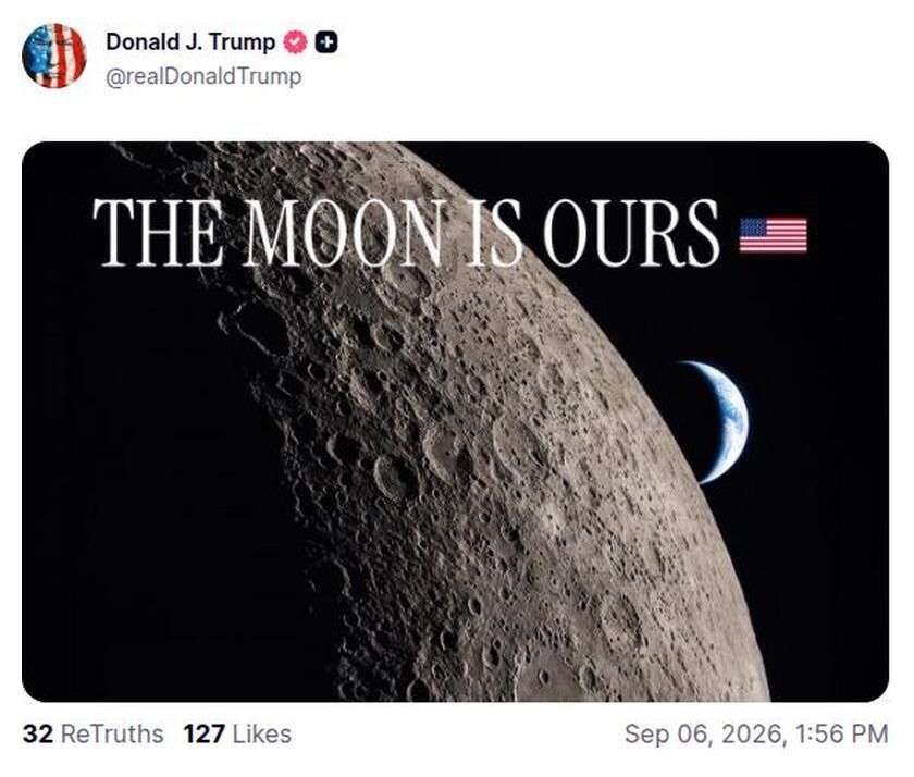 Пост Дональда Трампа в соцсети Пост Дональда Трампа в соцсети - РИА Новости, 1920, 07.09.2026