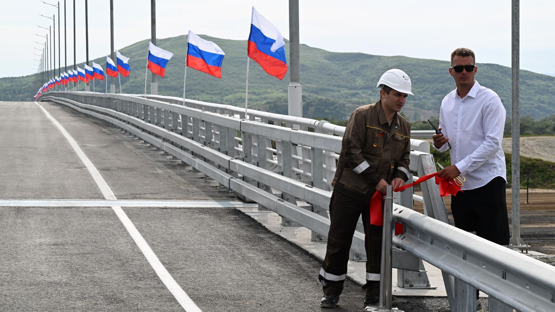 Открытие автомобильного моста через реку Туманную, соединяющего Приморский край и территорию КНДР - РИА Новости, 1920, 07.09.2026