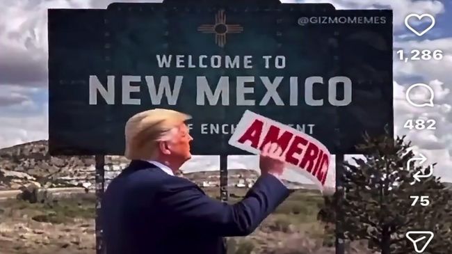Трамп опубликовал карту американского штата Нью-Мексико