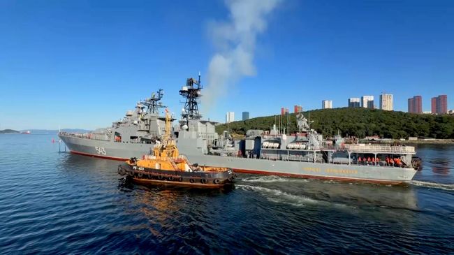 Выход фрегата Маршал Шапошников в дальний поход