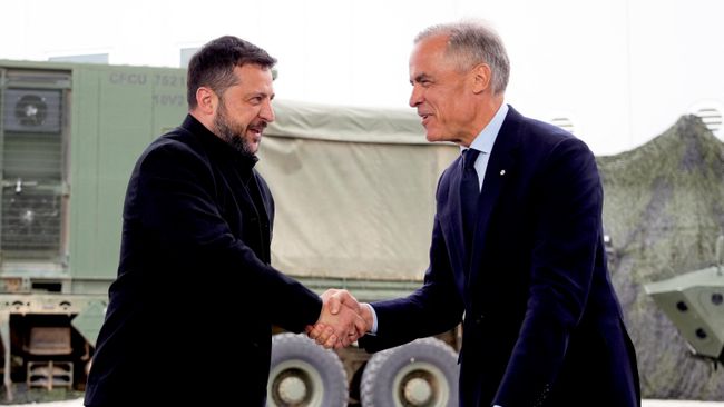 Премьер-министр Канады Марк Карни и Владимир Зеленский во время встречи в Калгари. 10 сентября 2026