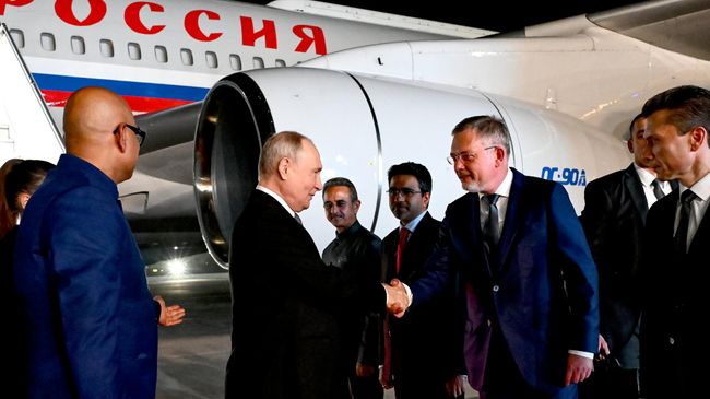 Прибытие Путина в Индию