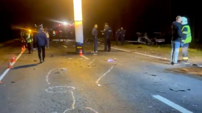 Кадры с места ДТП в Архангельской области