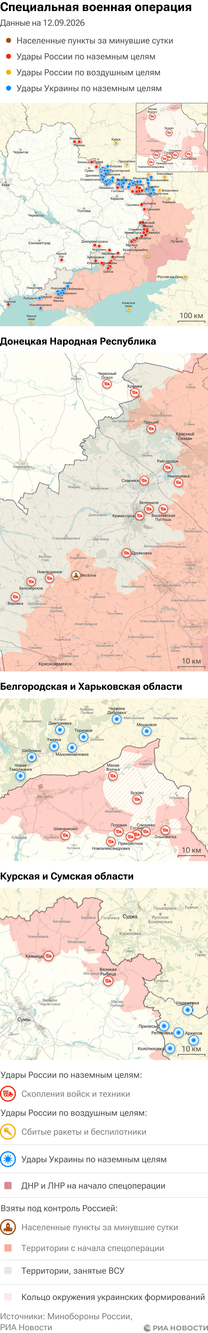 Карта спецоперации на 12.09.2026. Мобильная версия Карта спецоперации на 12.09.2026. Мобильная версия